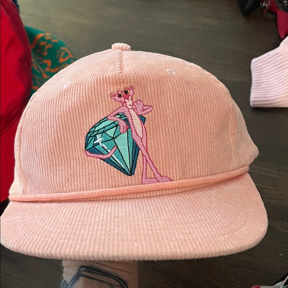 Pink Panther Embroidered Women's Cap - Pink